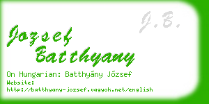 jozsef batthyany business card