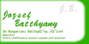 jozsef batthyany business card